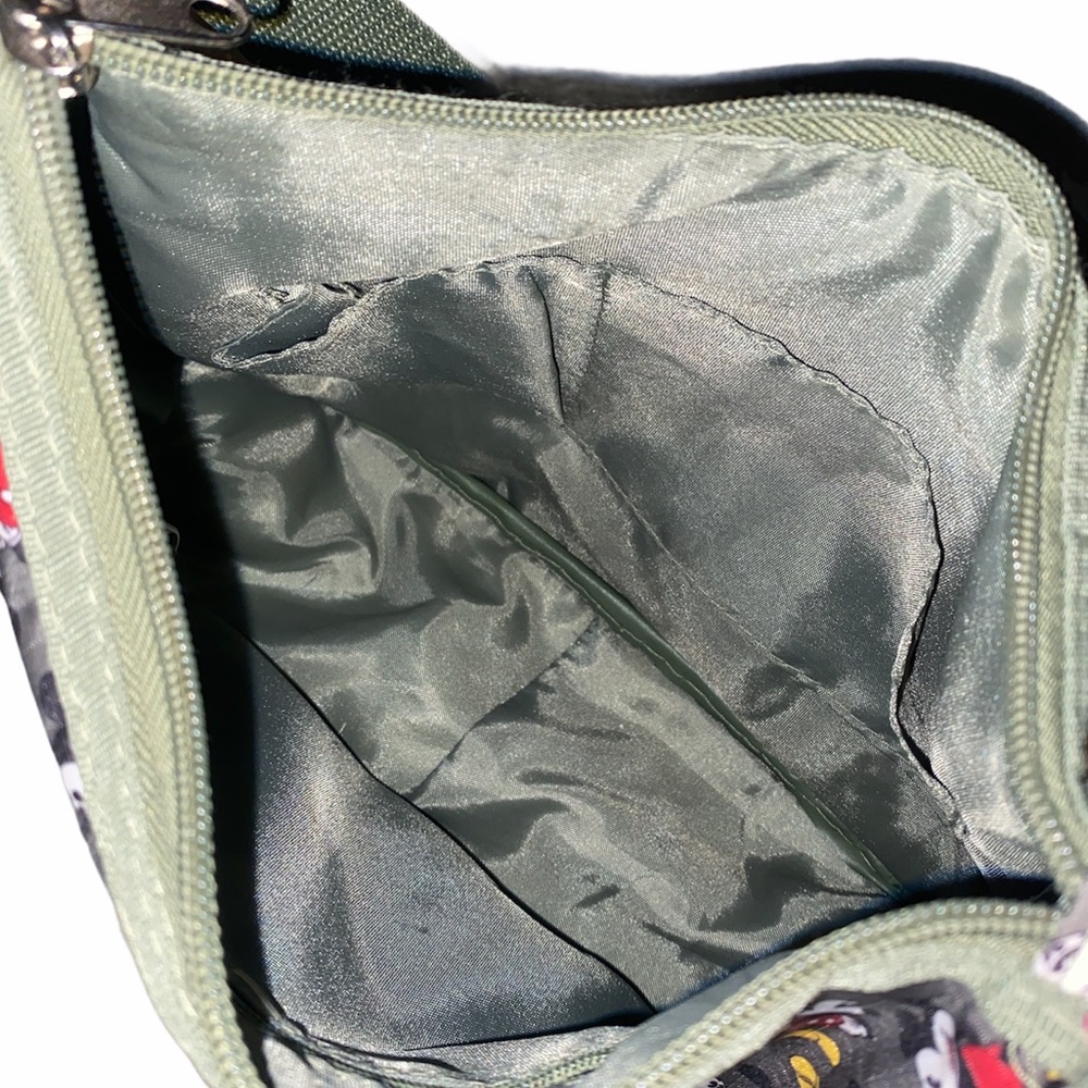Olive Green Mickey Mouse Patterned Small Tote Mai… - image 3